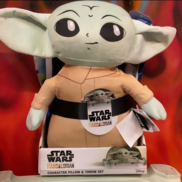 star wars disney Other Star Wars The Mandalorian Character Pillow Throw Set Disney Poshmark